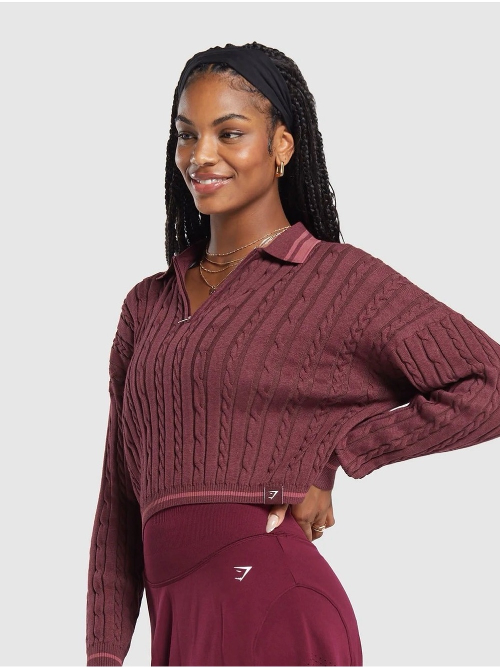 Gymshark rest day cable knit pullover XL